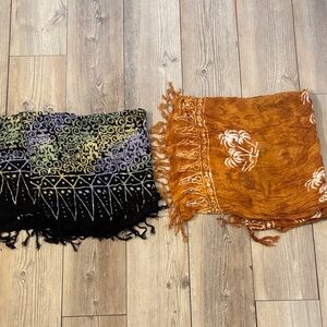 2 Bohemian Style Beach Sarong Wraps